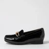 Fena Xf Black Patent Suede Loafers