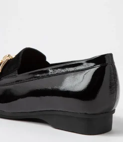 Fena Xf Black Patent Suede Loafers