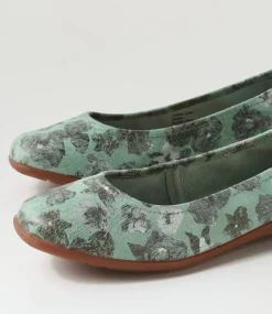Fenja 01 Mint Leather Ballet Flats