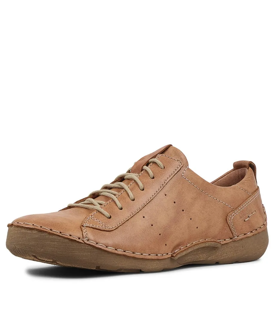 Fergey 56 Cognac Leather Flat Shoes