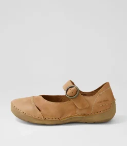 Fergey 80 Cognac Leather Mary Janes