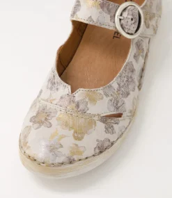 Fergey 80 Creme Multi Leather Mary Janes