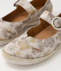 Fergey 80 Creme Multi Leather Mary Janes