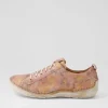 Fergey 56 Pink Multi Leather Lace Up Flats