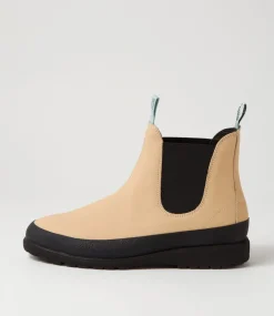Fields Chelsea X Cream Leather Chelsea Boots