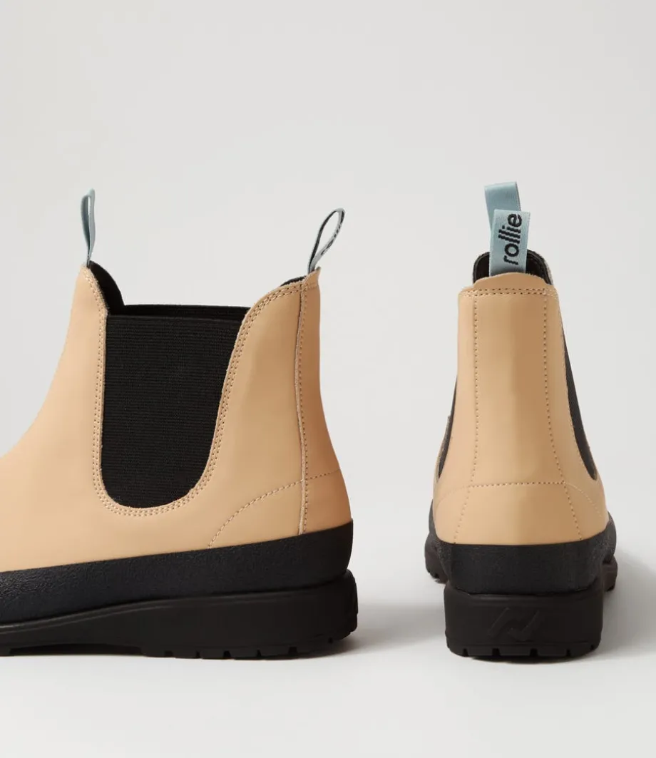 Fields Chelsea X Cream Leather Chelsea Boots