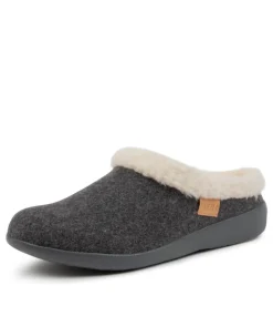 Fifi Xw Grey Fabric Slippers