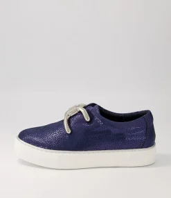 Filpy Navy Speckle Leather Sneakers