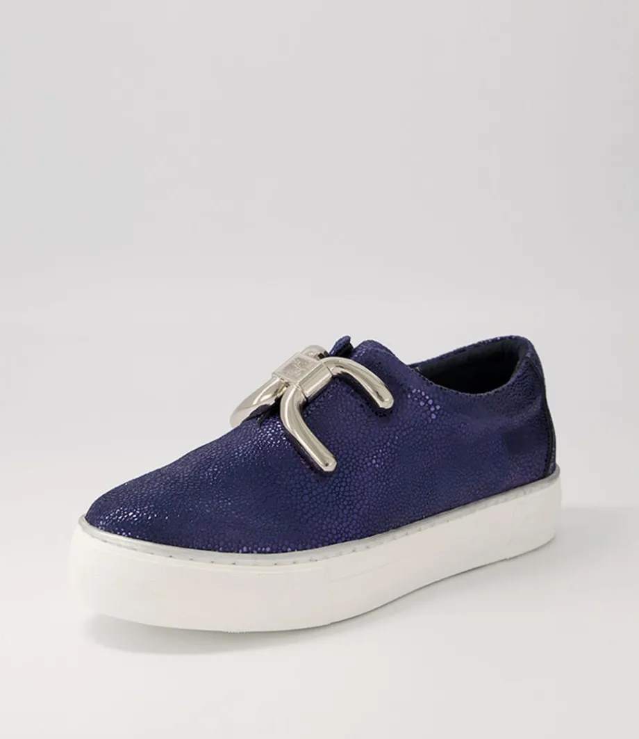 Filpy Navy Speckle Leather Sneakers