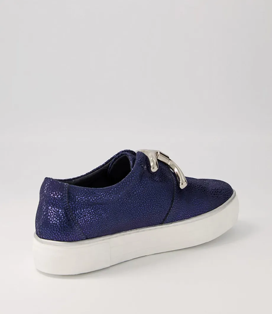 Filpy Navy Speckle Leather Sneakers