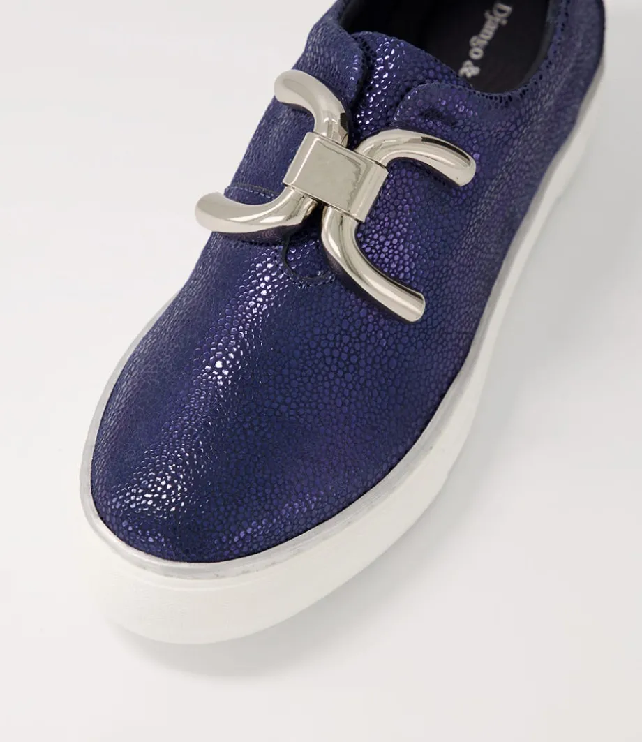 Filpy Navy Speckle Leather Sneakers