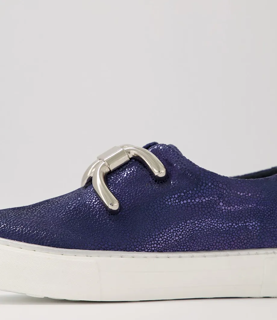 Filpy Navy Speckle Leather Sneakers