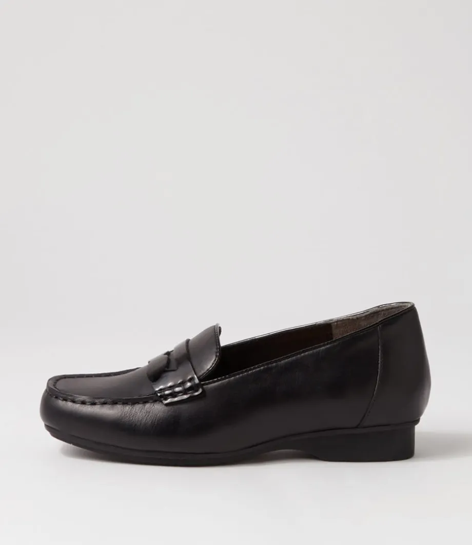 Finnit Xf Black Shine Leather Loafers
