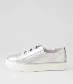 Fletary Silver Leather Sneakers