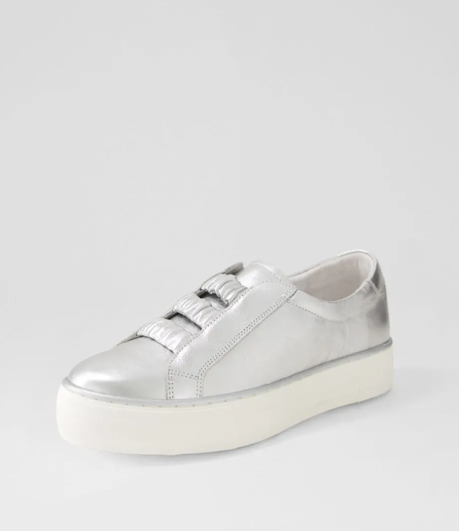 Fletary Silver Leather Sneakers