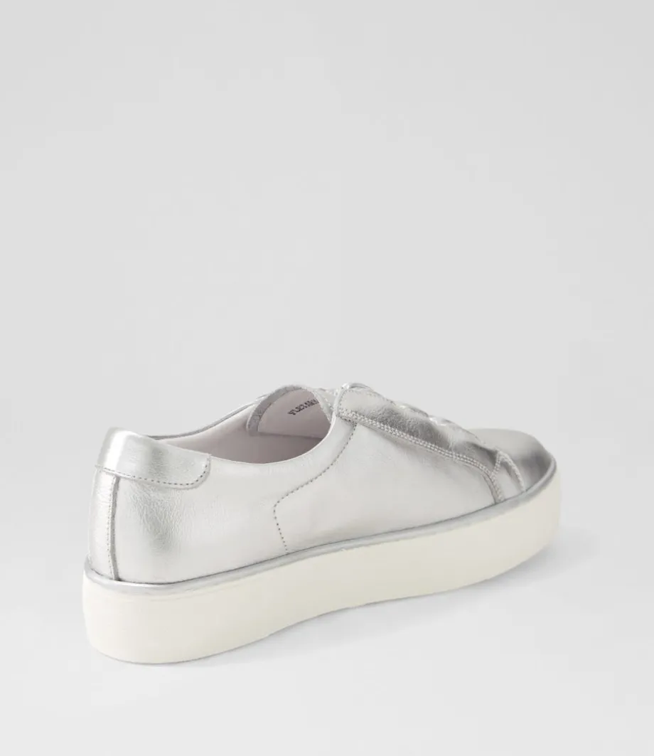 Fletary Silver Leather Sneakers