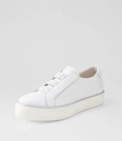 Fletary White Leather Sneakers