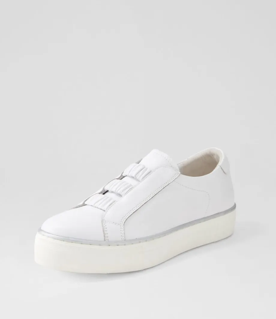 Fletary White Leather Sneakers