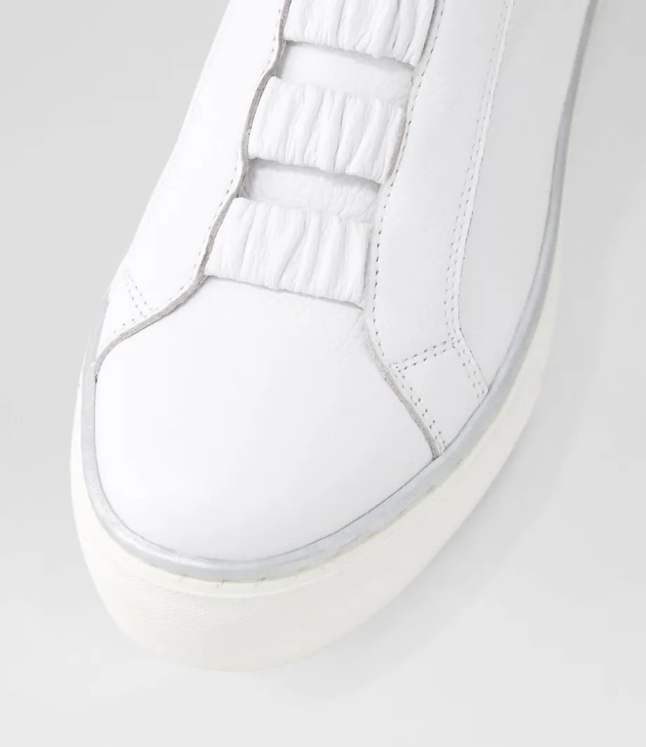 Fletary White Leather Sneakers