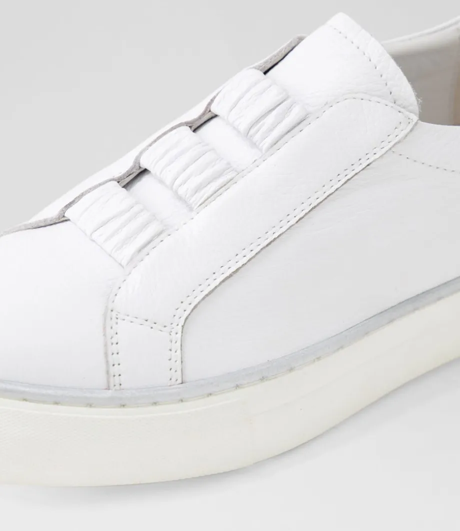 Fletary White Leather Sneakers