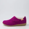 Fliss Xw Dark Fuchsia Fabric Flat Shoes