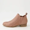 Foe Blush Metallic Cut Leather Chelsea Boots