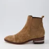 Forda Choc Bronze Suede Elastic Chelsea Boots