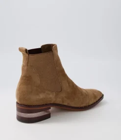 Forda Choc Bronze Suede Elastic Chelsea Boots