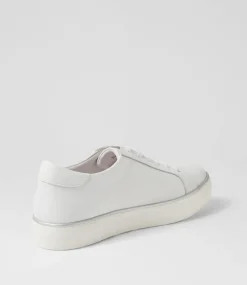 Foxxie White Silver Leather Jewels Sneakers