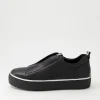 Fredie Black Silver Leather Sneakers
