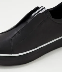 Fredie Black Silver Leather Sneakers