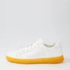 Frisco White Orange Leather Sneakers