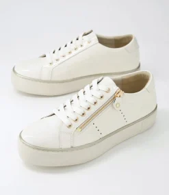 Froggy Ivory Patent Leather Sneakers