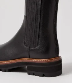 Fryser Black Tumble Leather Ankle Boots