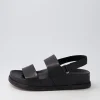 Gabisse Black Leather Sandals