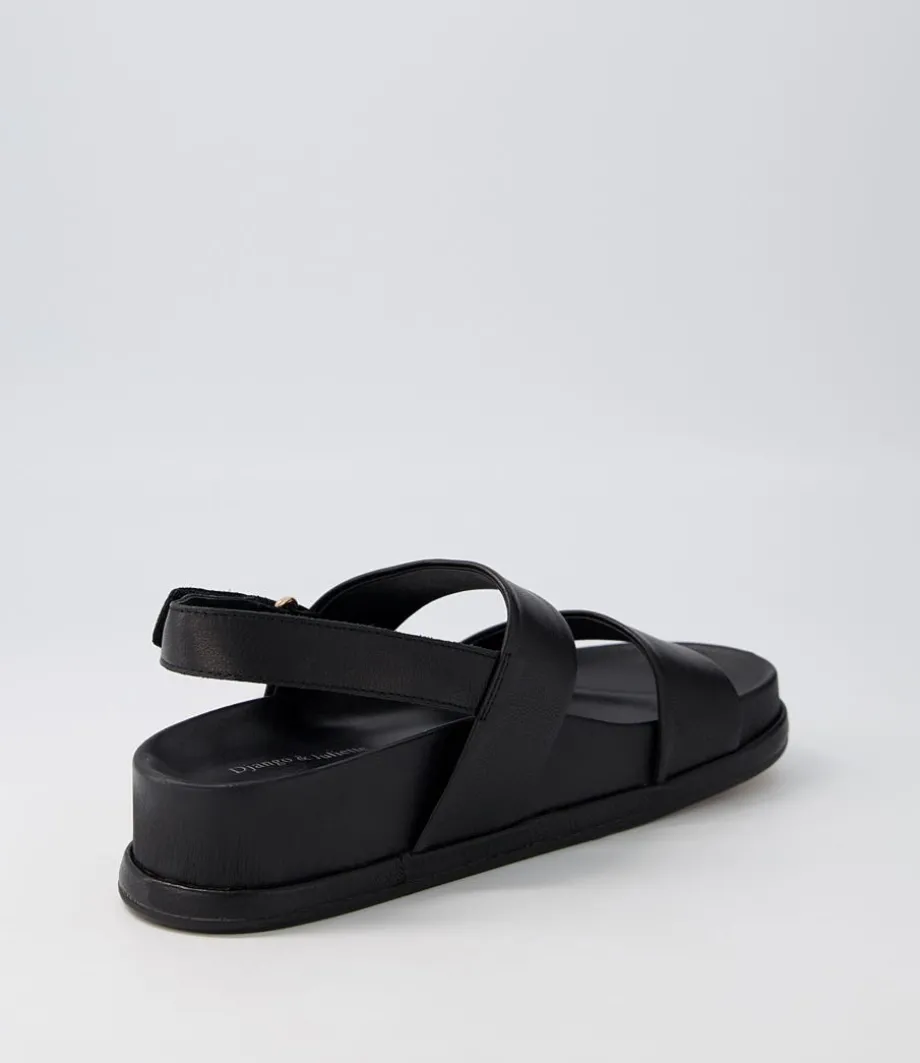 Gabisse Black Leather Sandals