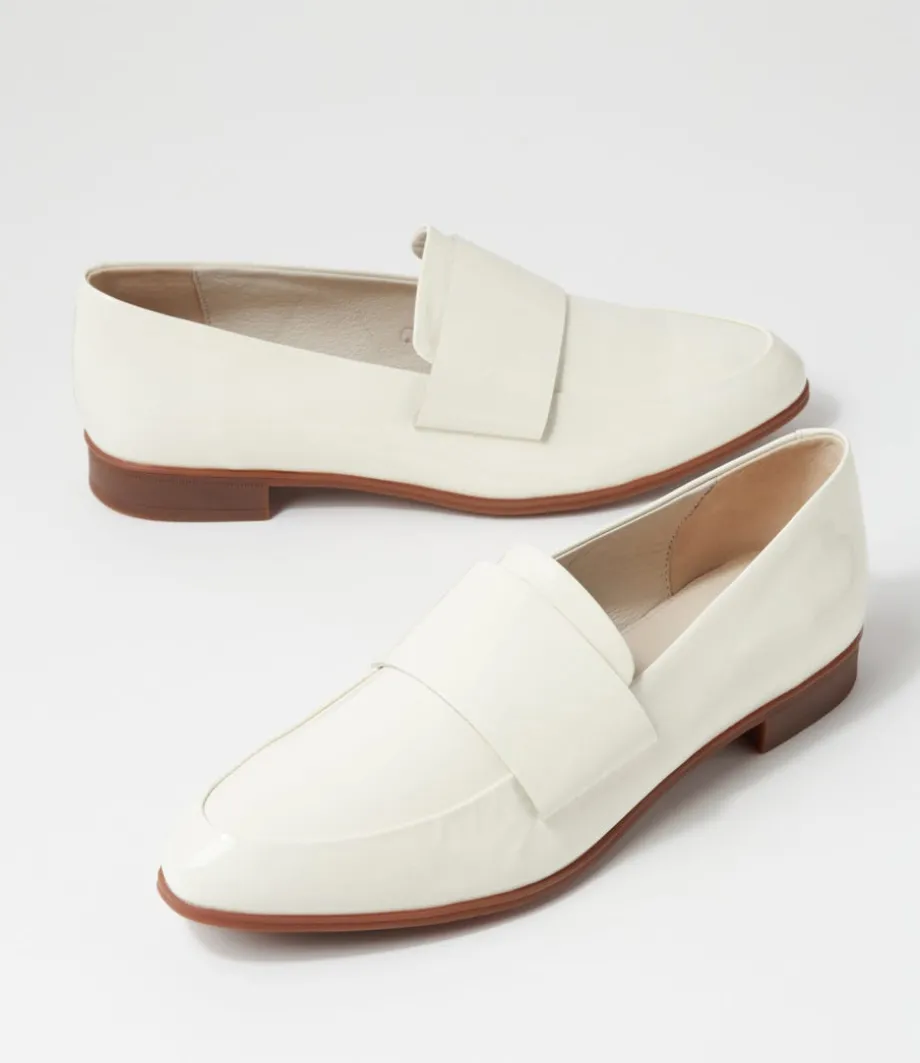 Gabrian Ivory Patent Leather Loafers