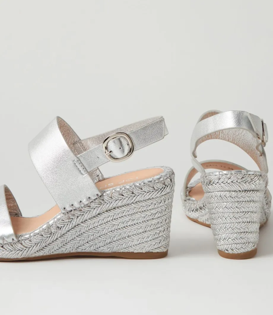 Gaga Silver Rope Leather Sandals