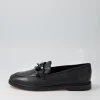 Gapril Black Leather Loafers