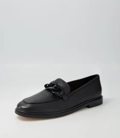 Gapril Black Leather Loafers