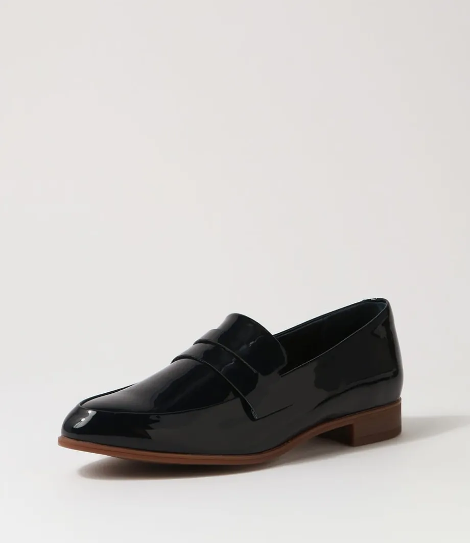 Gebeze Navy Patent Leather Loafers