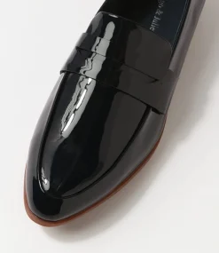 Gebeze Navy Patent Leather Loafers