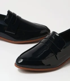 Gebeze Navy Patent Leather Loafers