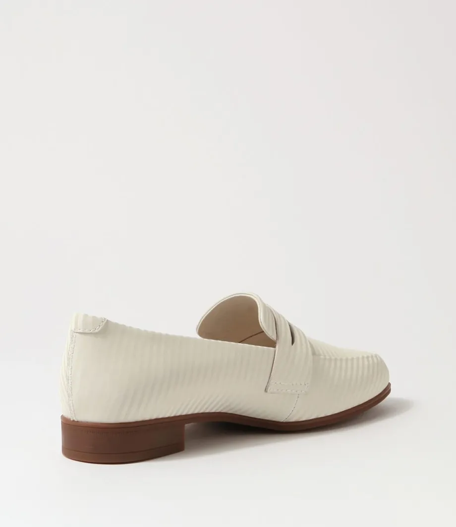 Gebeze Vanilla Stripe Leather Loafers