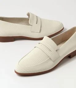 Gebeze Vanilla Stripe Leather Loafers