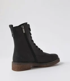 Gipsiee Black Leather Ankle Boots