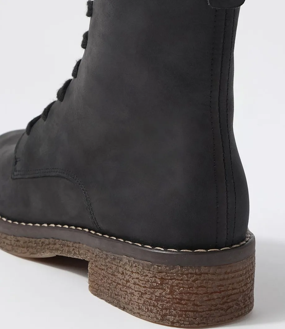 Gipsiee Black Leather Ankle Boots