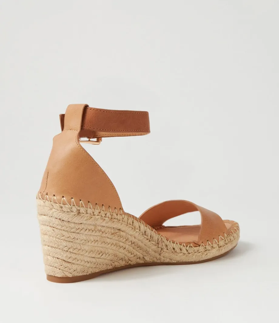 Gonice Cappuccino Tan Leather Espadrilles