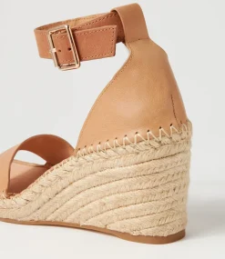 Gonice Cappuccino Tan Leather Espadrilles