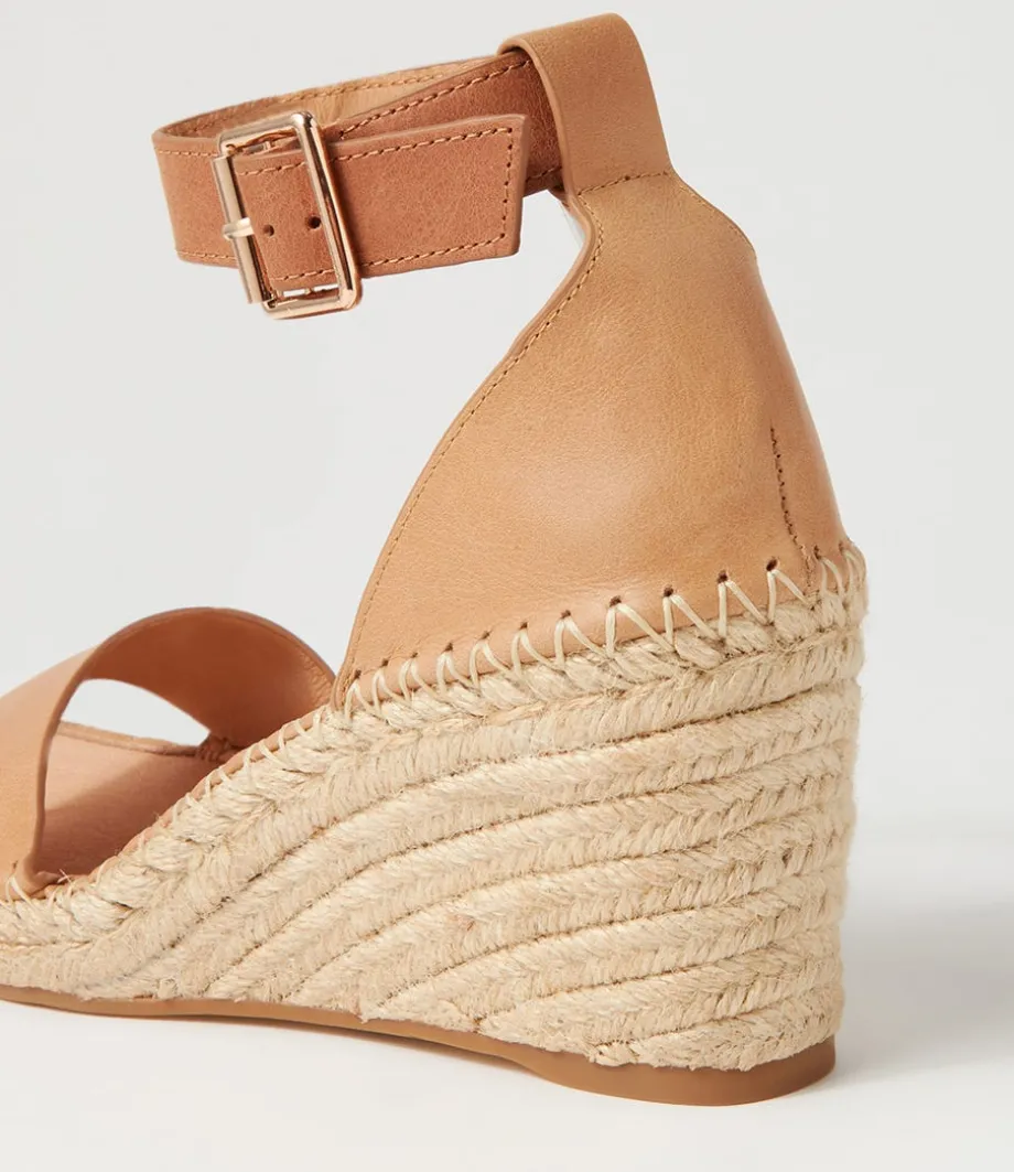 Gonice Cappuccino Tan Leather Espadrilles